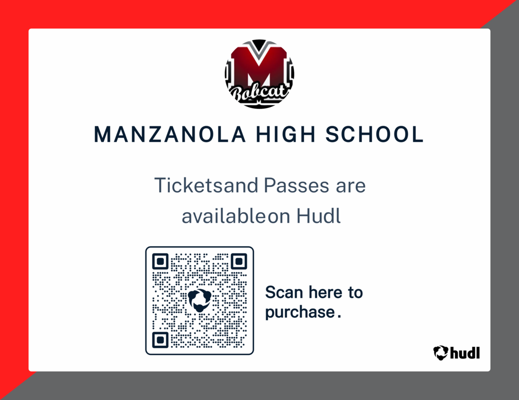 Manzanola Hudl Poster for Online Ticket Sales QR Code