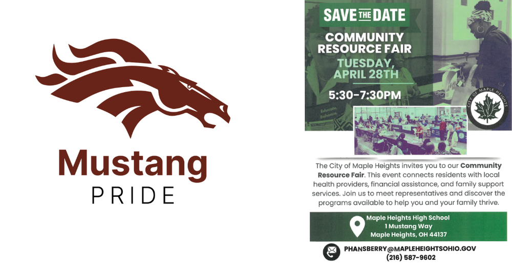 Green and White Community Resource Fair Flyer