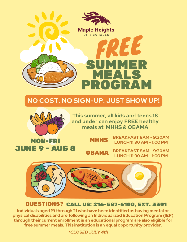 MapleheightsSummerFreeMealProgram