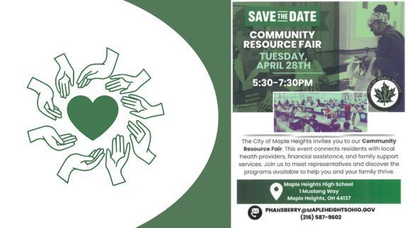 Green and White Resource Room Flyer
