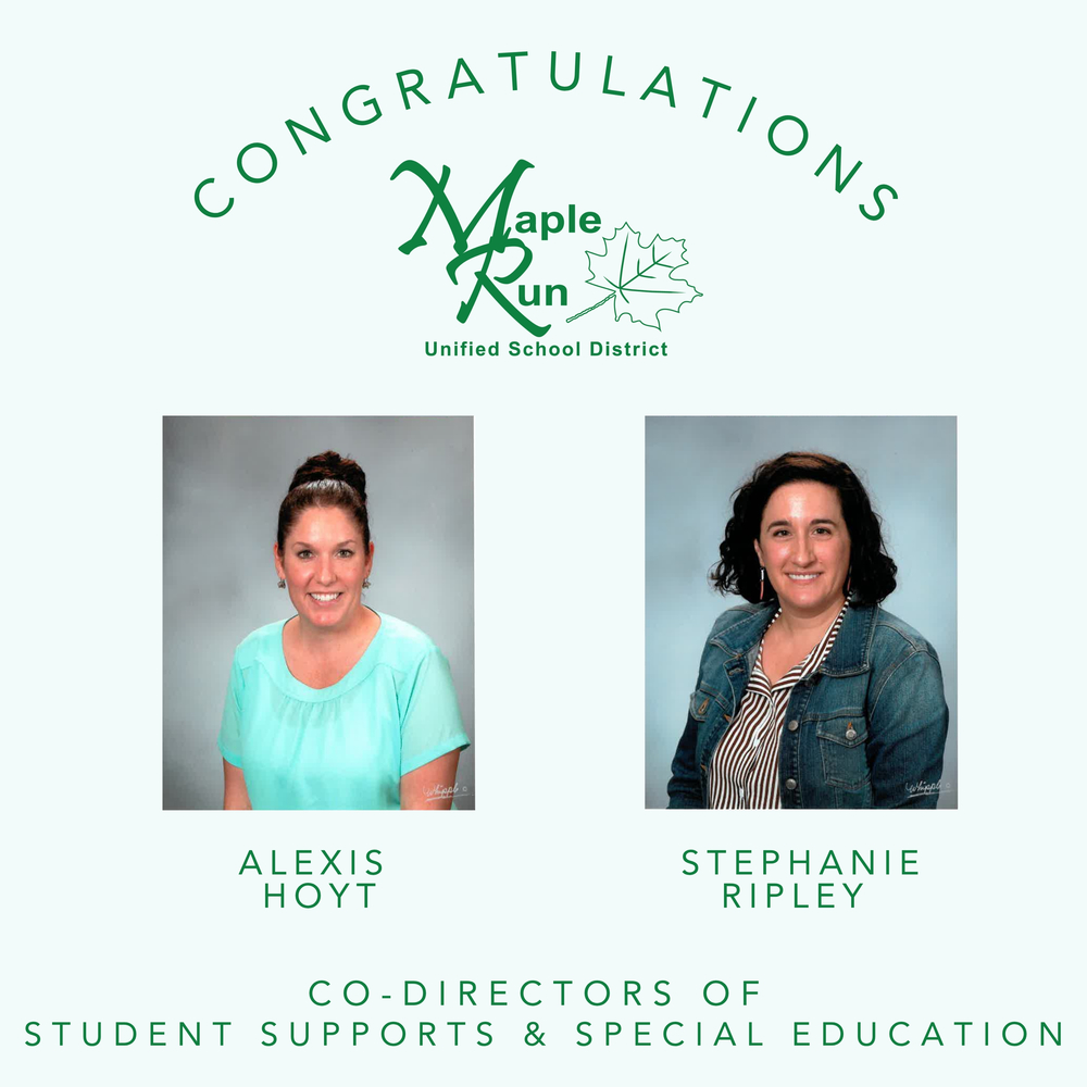 Congratulations to Alexis Hoyt and Stephanie Ripley