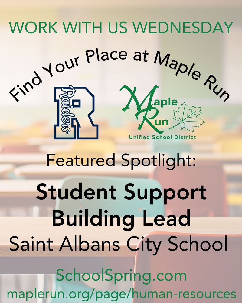 Work With Us Wednesday: Student Support Building Lead