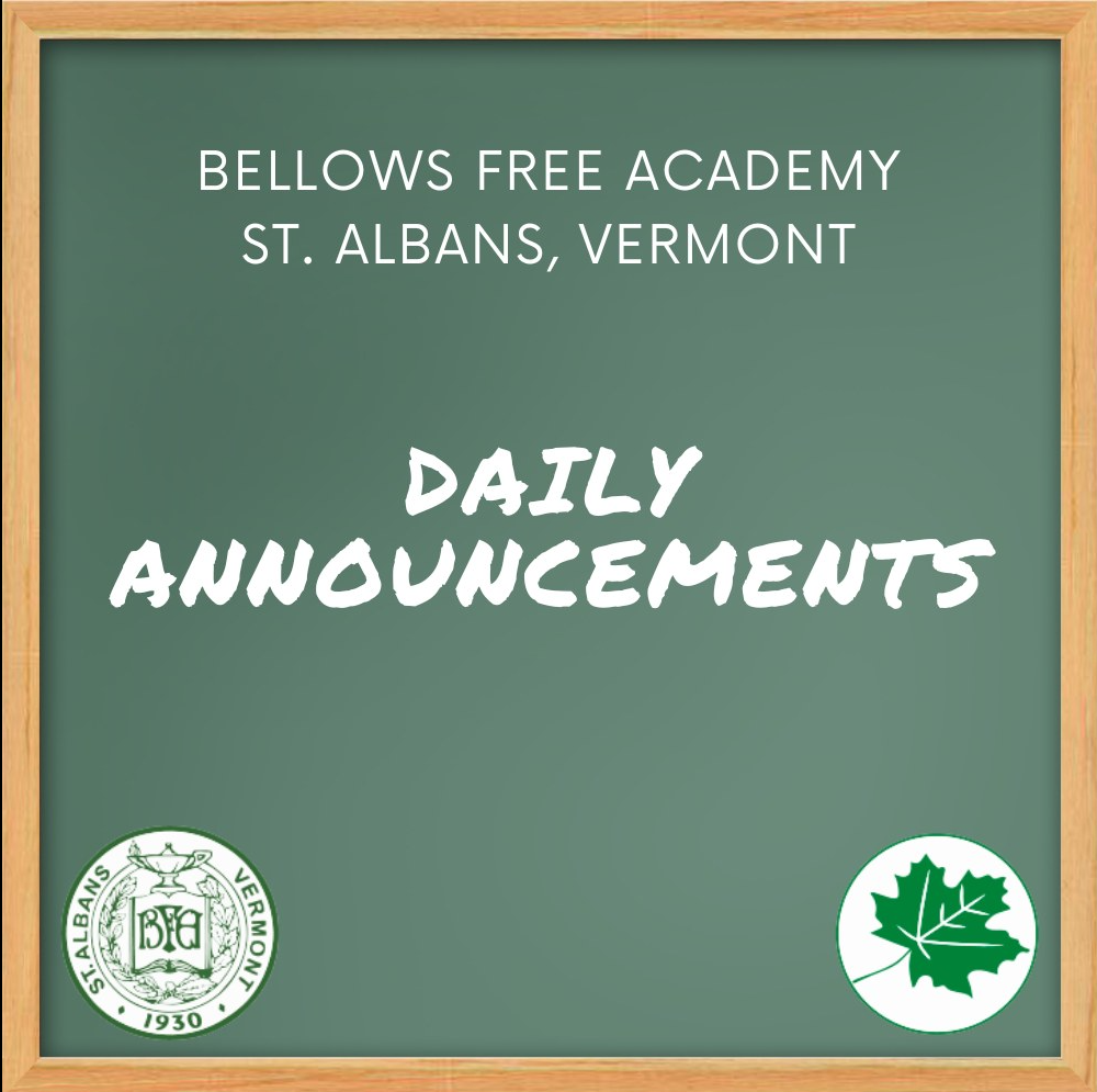 Image of Daily Announcements