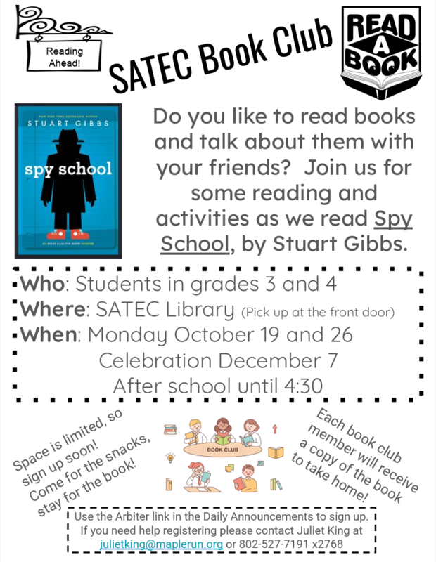 book club flyer