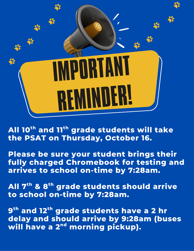 PSAT on 10/16