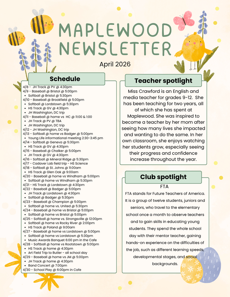 Maplewood Newsletter