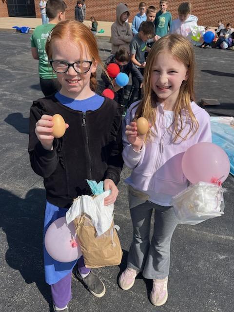 ur 4th graders put their creativity and engineering skills to the test during their annual STEM Egg Drop Challenge! 🥚🚒  On Thursday, May 7, students designed and built their own egg protection devices to see if their egg could survive a 30-foot bucket truck drop. This hands-on activity is always a student favorite, and this year we had 20 surviving eggs!  Great job to all of our young engineers for their hard work, problem-solving, and creativity!
