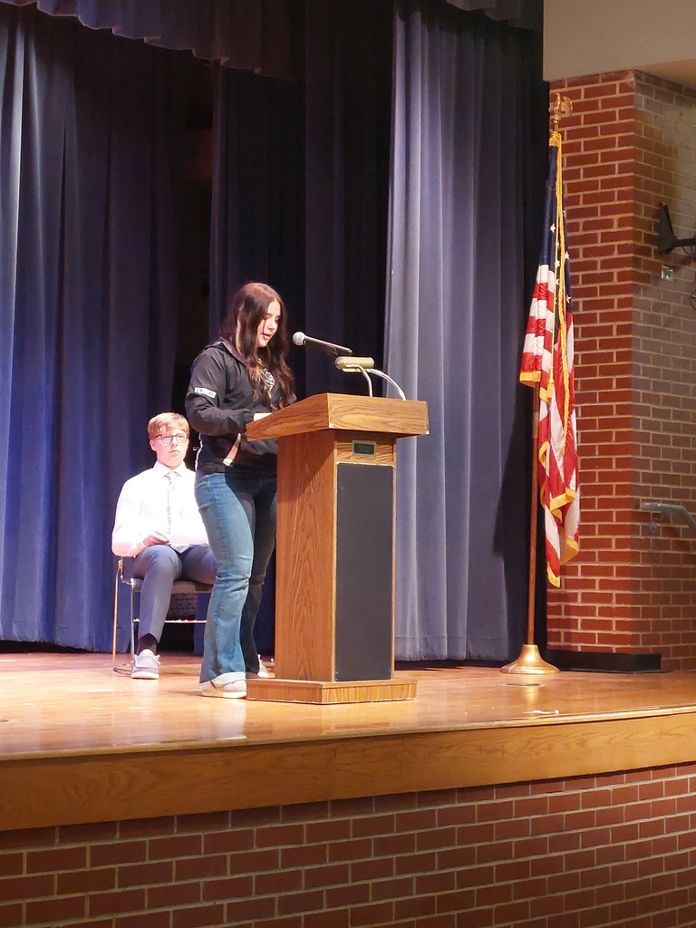 On Friday, Sept. 25, our freshmen took to the stage to deliver their campaign speeches and share why they wanted to represent their class! Congratulations to our newly elected Freshman Class Officers: β President: Conner Fisher β Vice President: Isabella Vernon β Secretary: Payton Thomas β Treasurer: Elizabeth Morse β Communication Officer: Alyssa Dutton Weβre proud of all of our students who stepped up, spoke in front of their classmates, and showed their leadership skills!