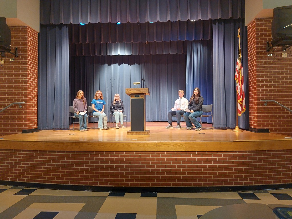 On Friday, Sept. 25, our freshmen took to the stage to deliver their campaign speeches and share why they wanted to represent their class! Congratulations to our newly elected Freshman Class Officers: β President: Conner Fisher β Vice President: Isabella Vernon β Secretary: Payton Thomas β Treasurer: Elizabeth Morse β Communication Officer: Alyssa Dutton Weβre proud of all of our students who stepped up, spoke in front of their classmates, and showed their leadership skills!