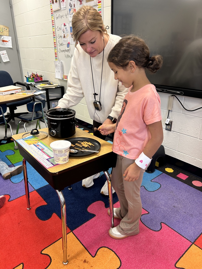π§ͺ Science was extra sweet in 2nd grade earlier this week! π Our 2nd graders spent time learning all about solids, liquids, and gases through some fun, hands-on experiments! π Students observed the Magic Inflating Balloon Experiment, where they watched baking soda and vinegar react to create carbon dioxide gas, inflating a balloon right before their eyes! π« In celebration of National Chocolate Covered Pretzel Day, students continued their learning with a delicious science experiment! They observed solid chocolate melt into a liquid and then watched it turn back into a solid as it cooled. Of course, the best part was getting to enjoy some delicious chocolate-covered pretzels generously donated by Daffinβs Candies! π₯¨π« A huge THANK YOU to Daffinβs for providing such a yummy treat for our students and helping us make science learning extra sweet!
