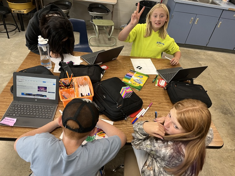 having a chill art class time with 6th grade crew.