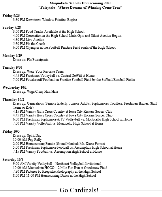 Homecoming Activities