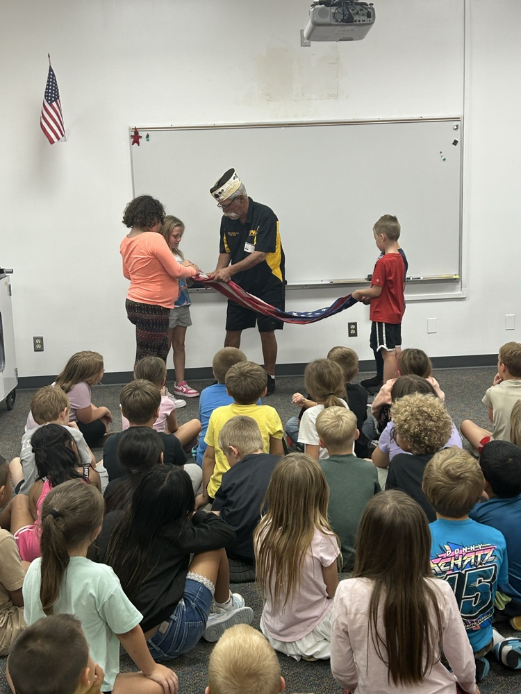 American flag presentation