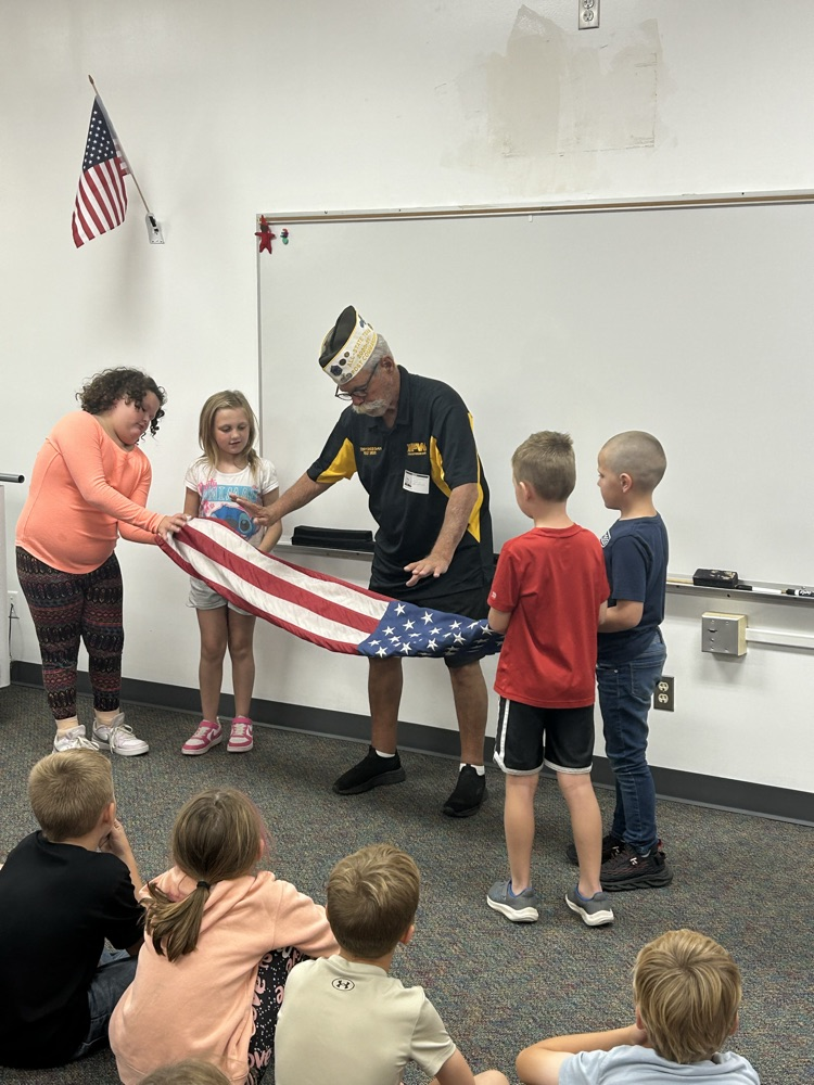 American flag presentation