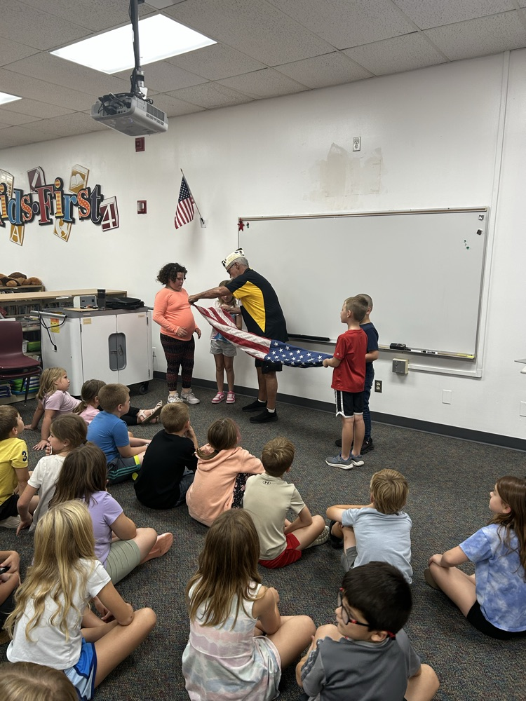 American flag presentation