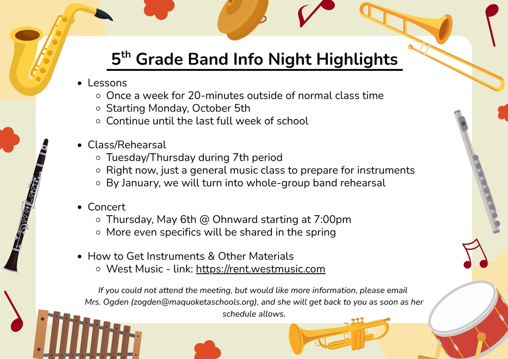 2026 Band Info Night Highlights