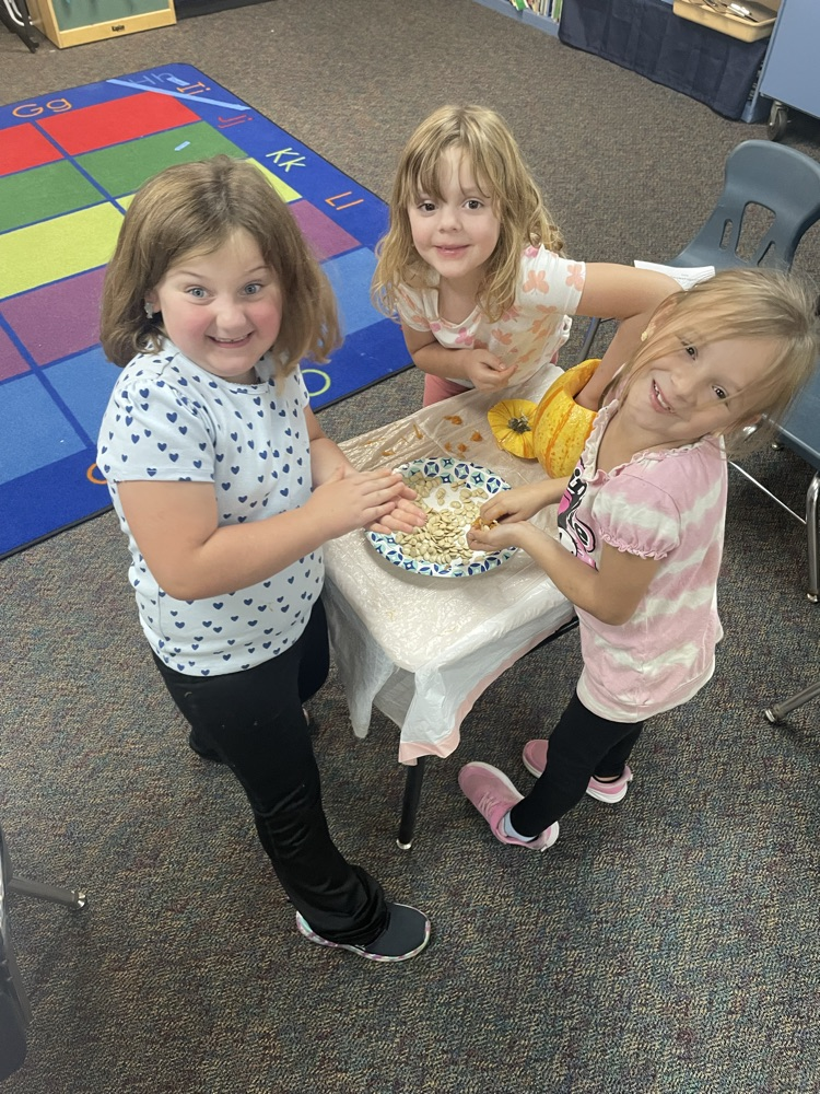 Taking out the seeds.