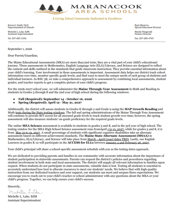 MEA LETTER