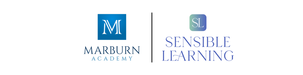 Logo lock up for Marburn Academy and Sensible Learning