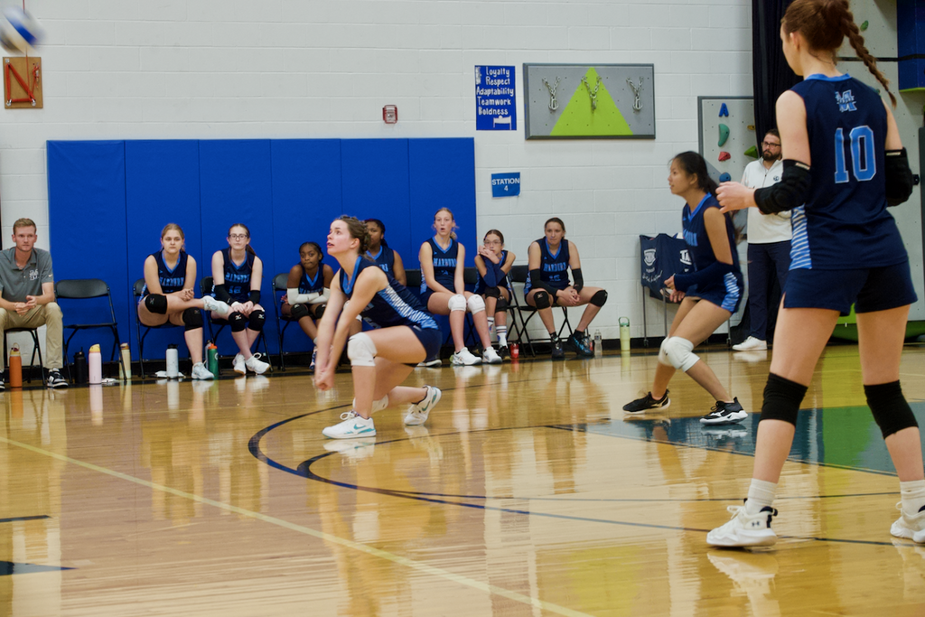 Marburn Volleyball  bumping a return