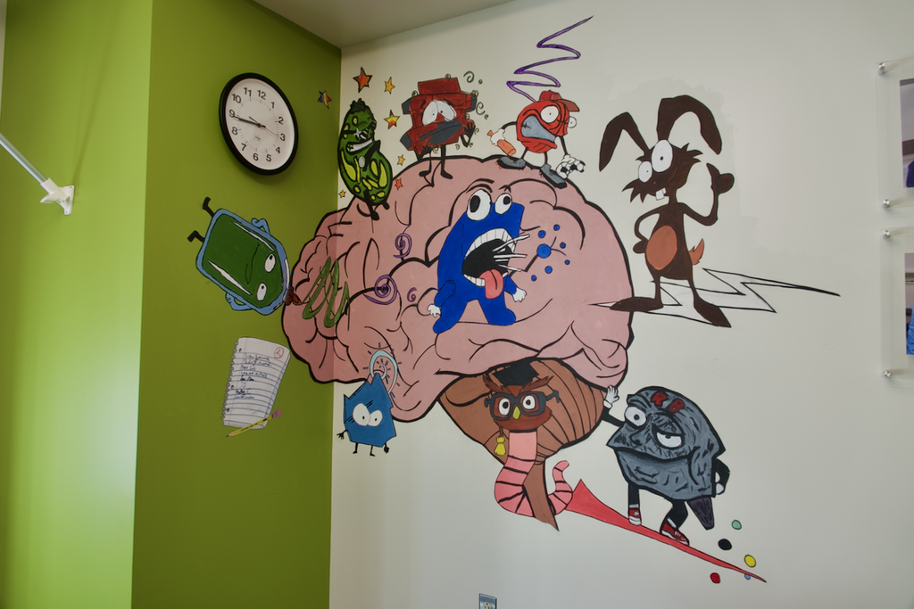 Finished mural for Ohio Arts Council Artist in Residence Program at Marburn Academy
