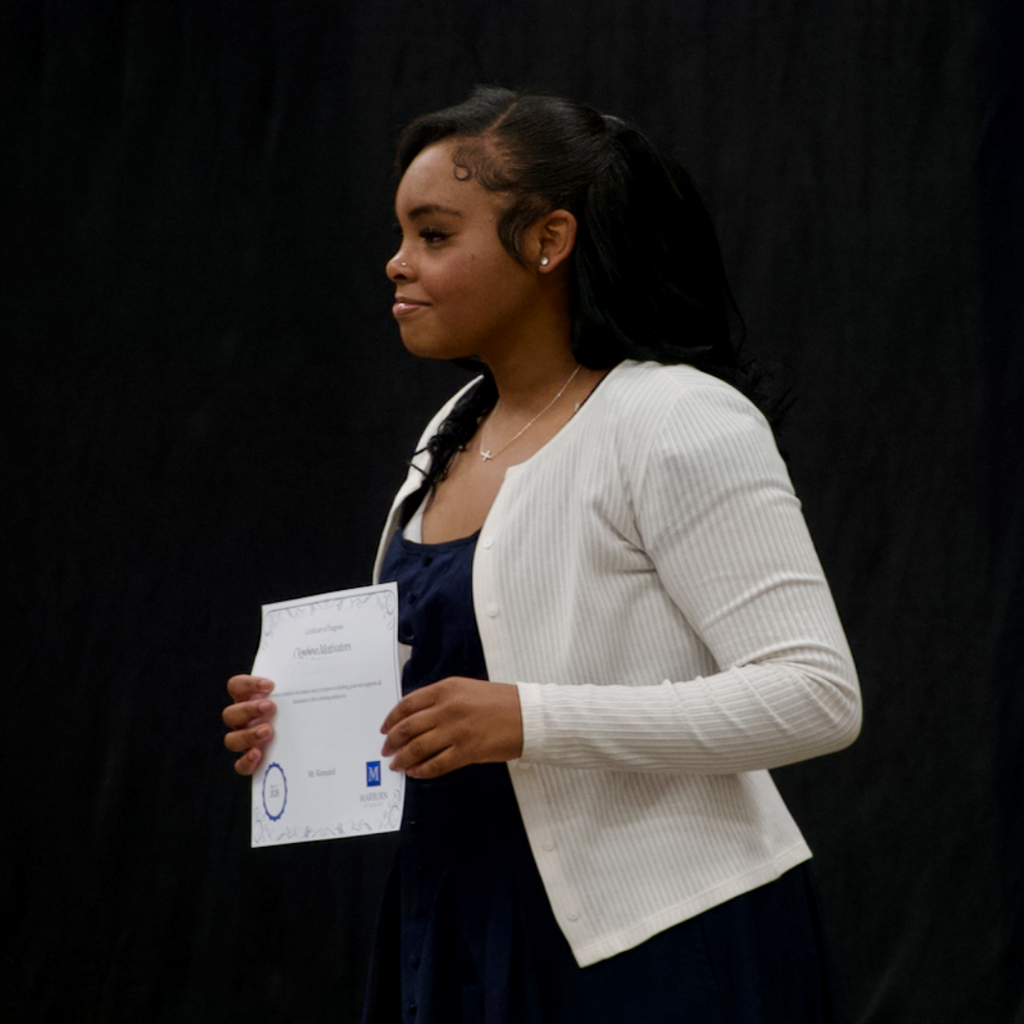 Middle Division Recognition ceremony at Marburn
