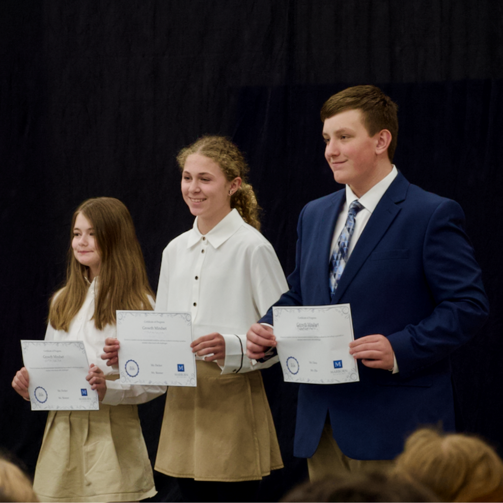 Middle Division Recognition ceremony at Marburn