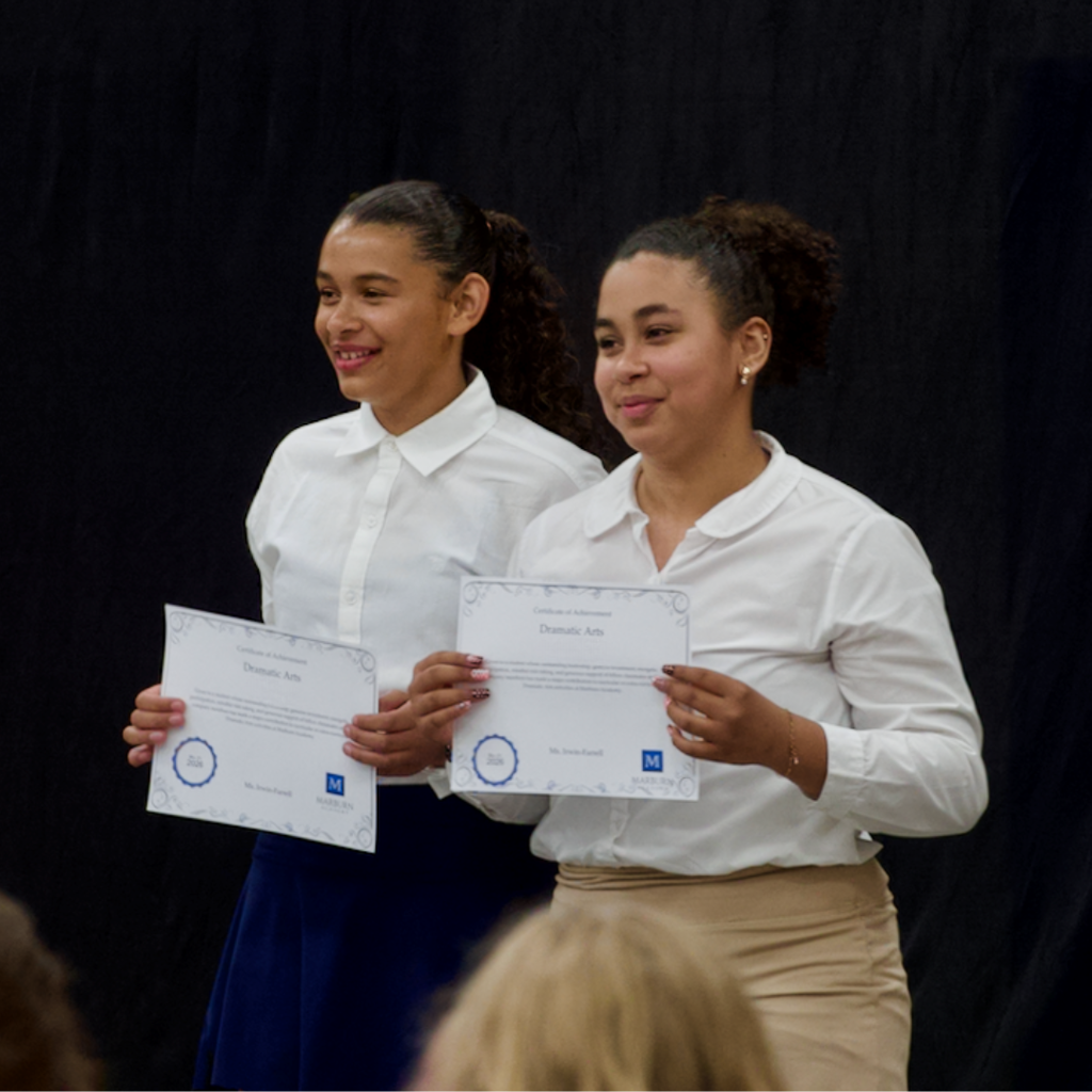 Middle Division Recognition ceremony at Marburn