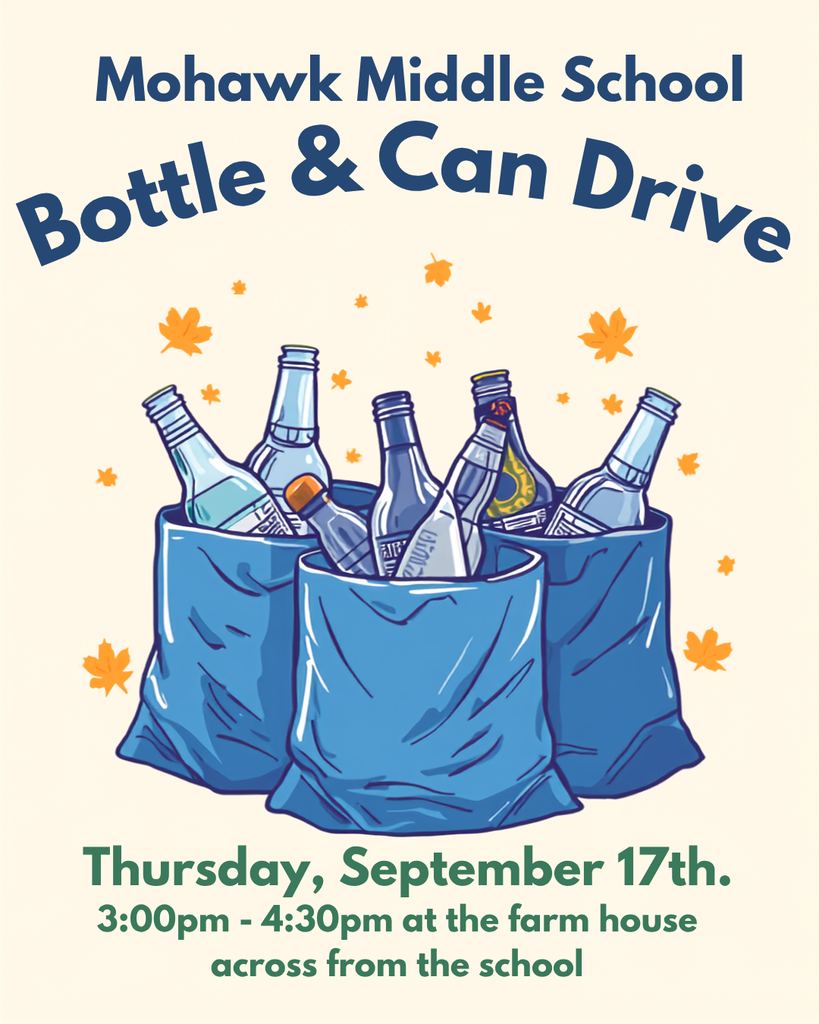 Mohawk Middle School PTO bottle and can drive. 