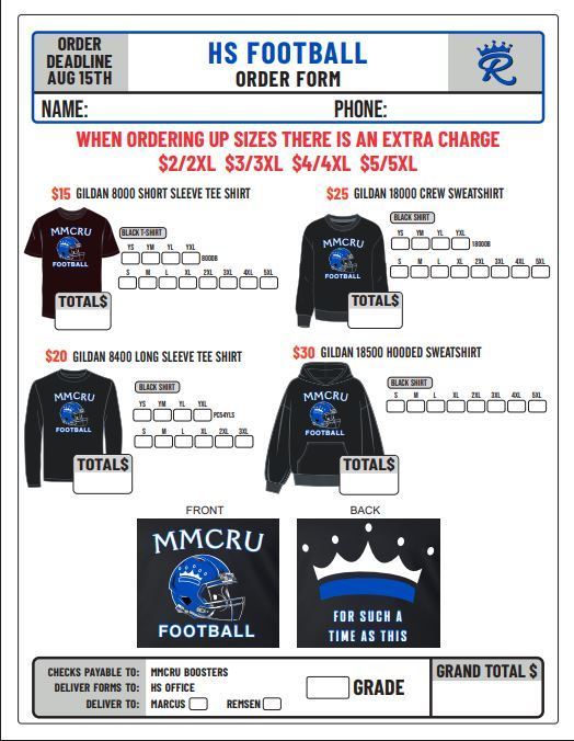 HS FB Order Form