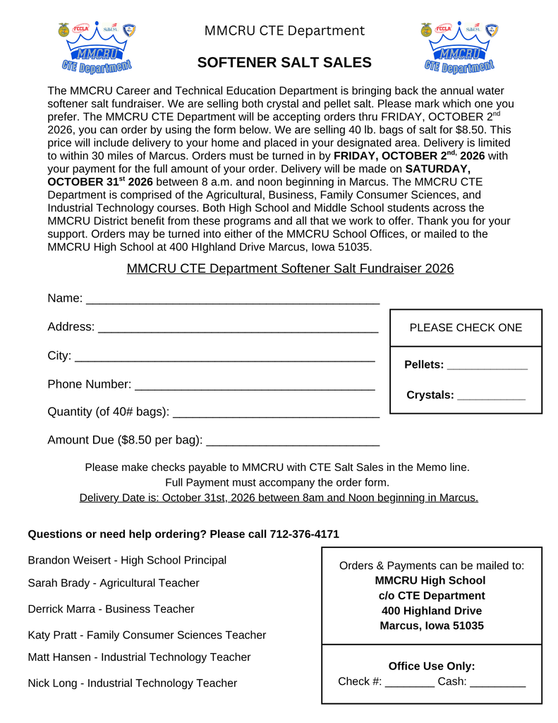 2026 Salt Sales Order Form