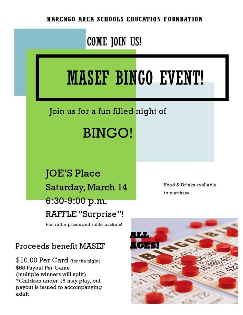 MASEF Bingo