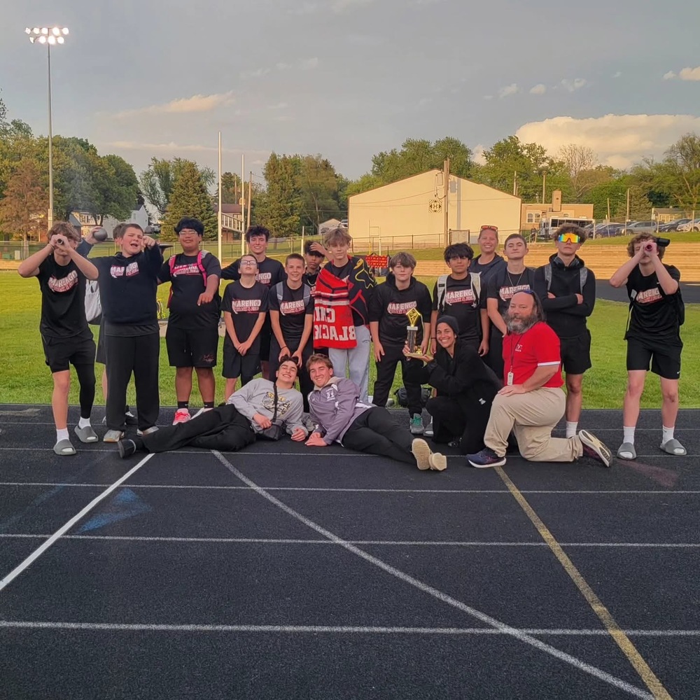 Middle school boys track team photo