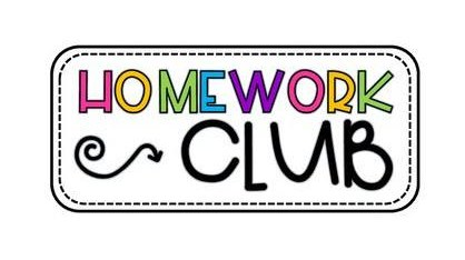 Text of the words, Homework club