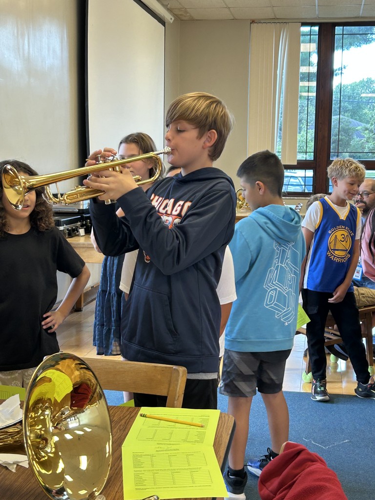 trying the trumpet