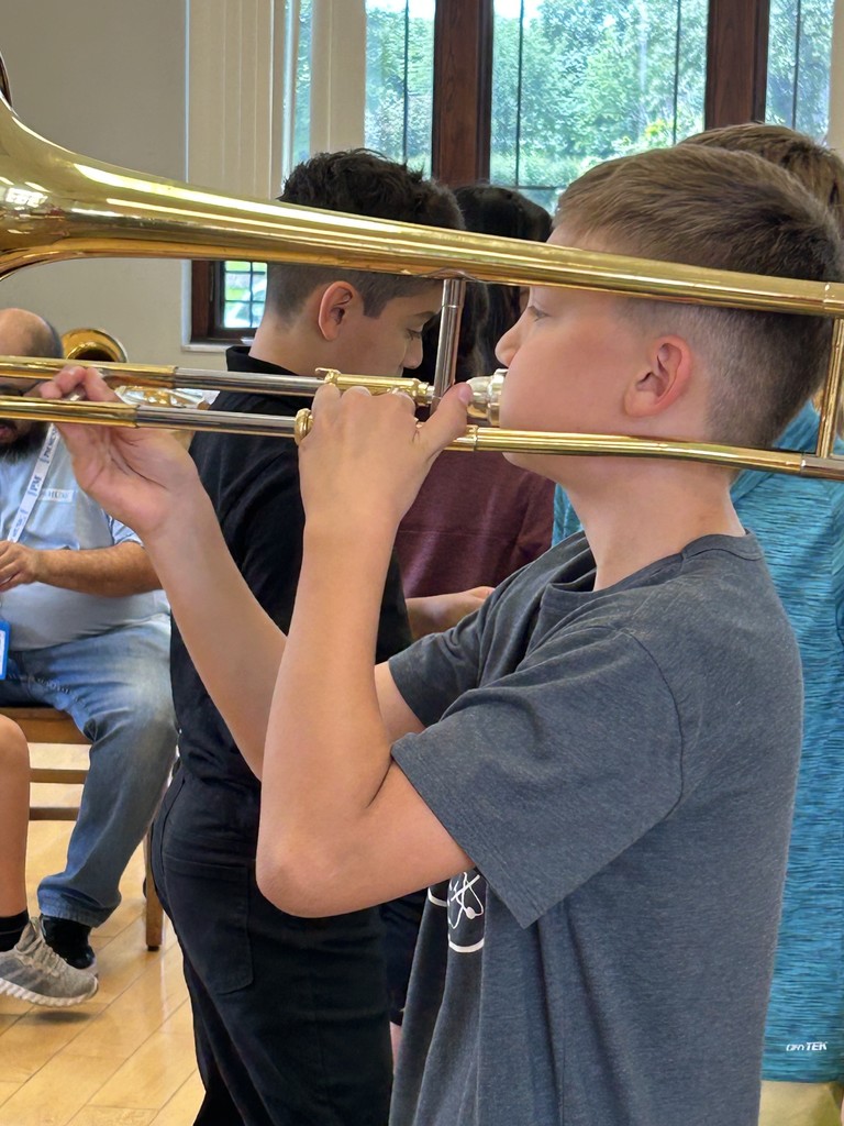 trying the trombone