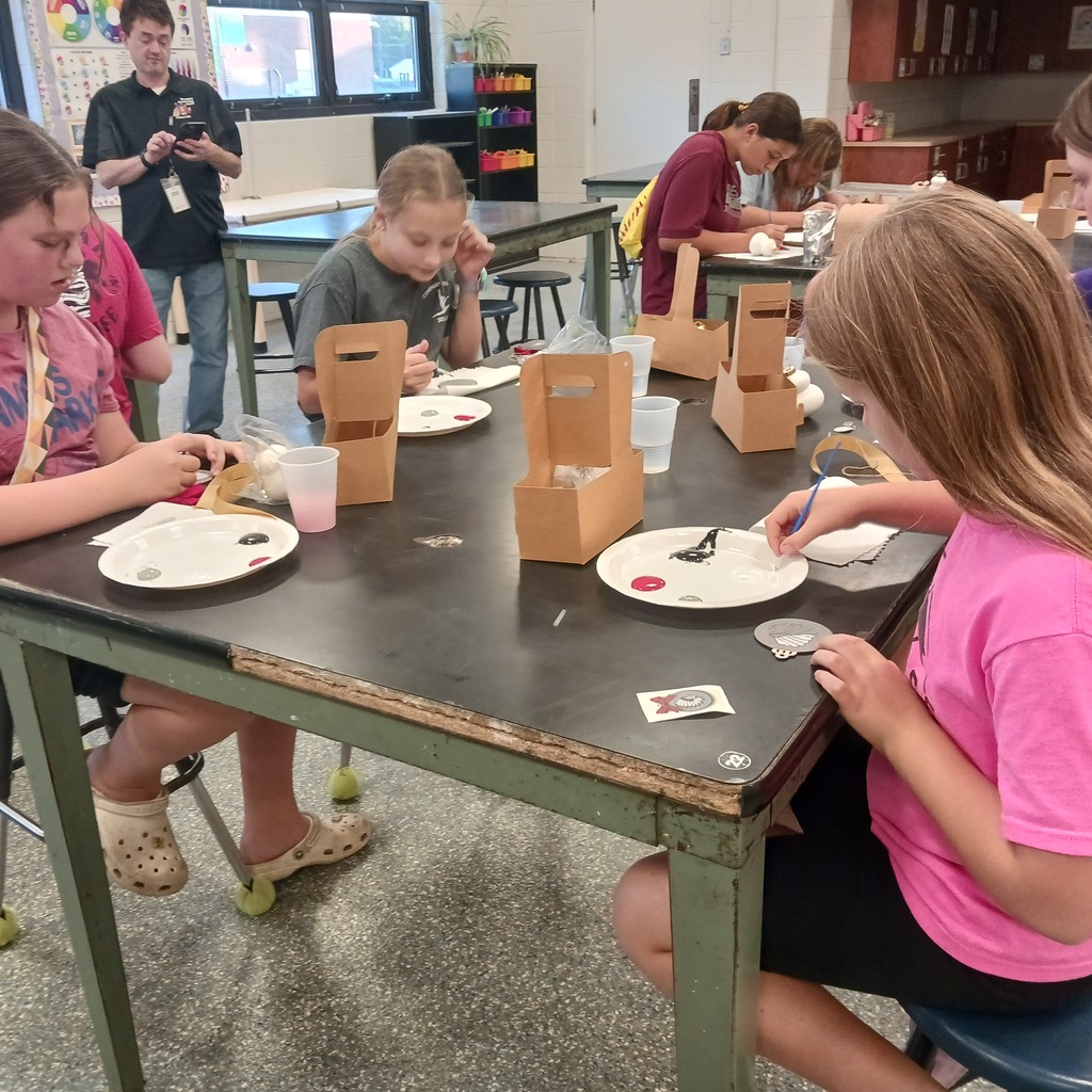 Painting ornaments with friends