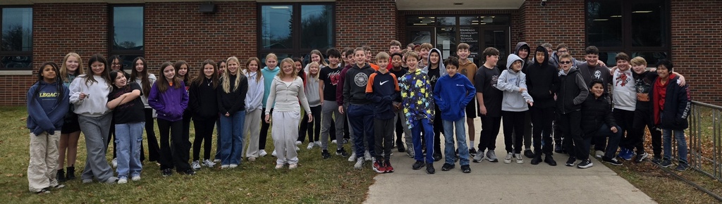 6th Grader's who had 90% attendance for the first Trimester and no major referrals. Congrats to all the 6th Graders