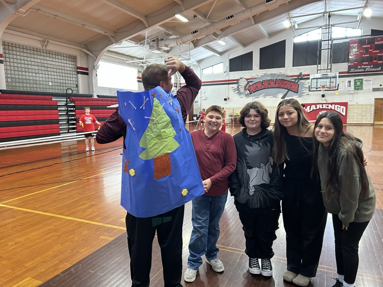 8th Grade STEM students designed an Ugly Sweater for Mr. Burke.