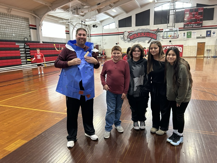 8th Grade STEM students designed an Ugly Sweater for Mr. Burke.
