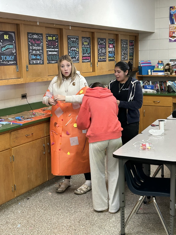 8th Grade STEM students designed an Ugly Sweater for Mr. Burke.