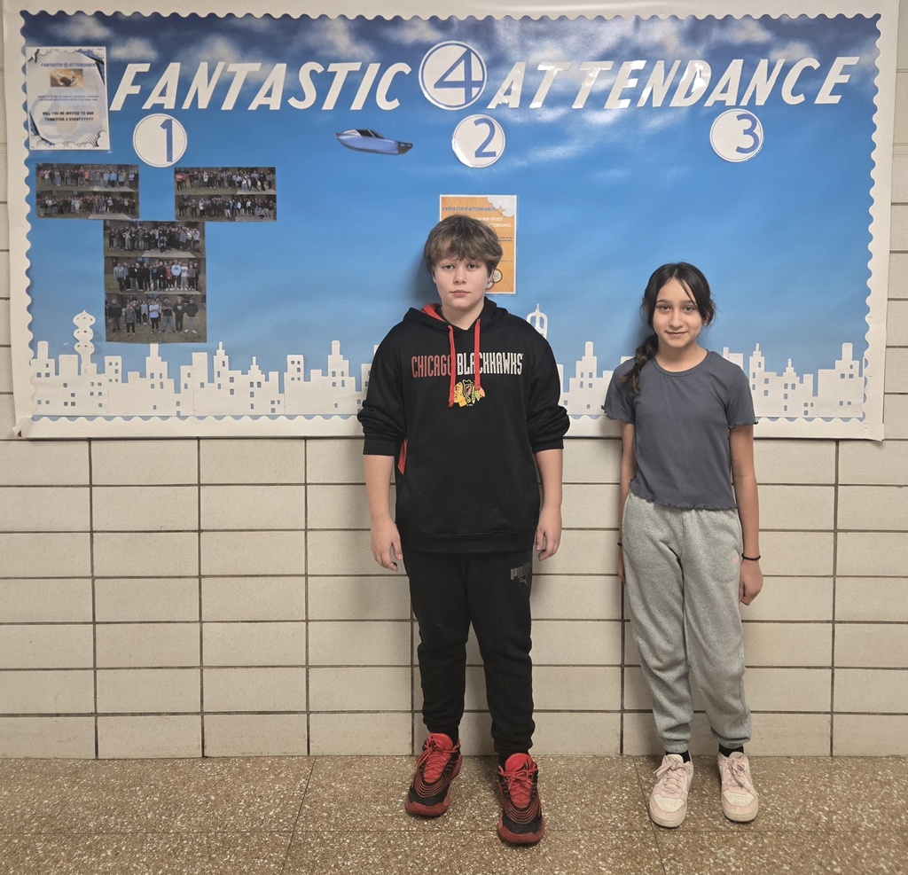 6th Grade winners for December 90% attendance drawing