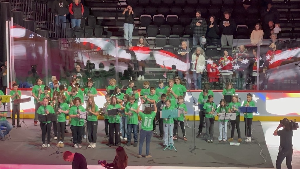 Playing on the ice before the game