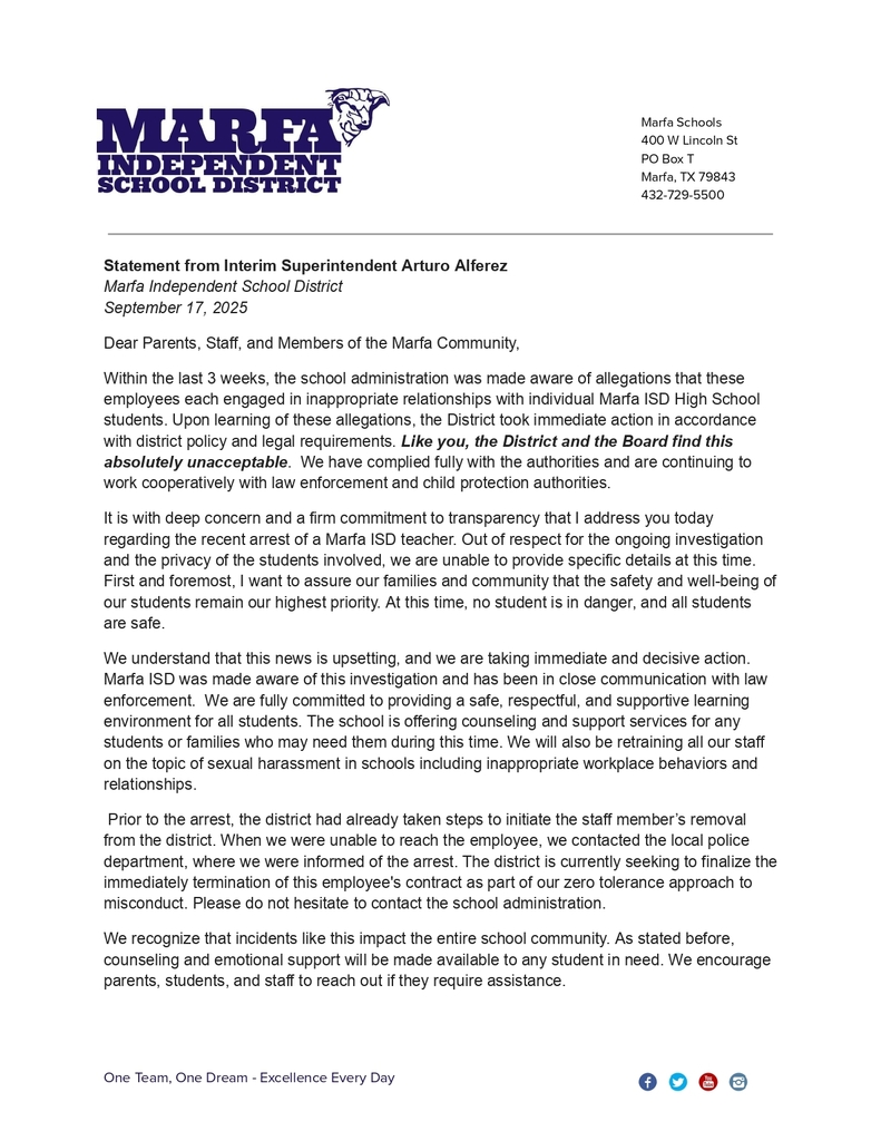 Statement Page 1