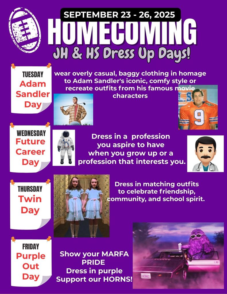 Homecoming SPIRIT WEEK!