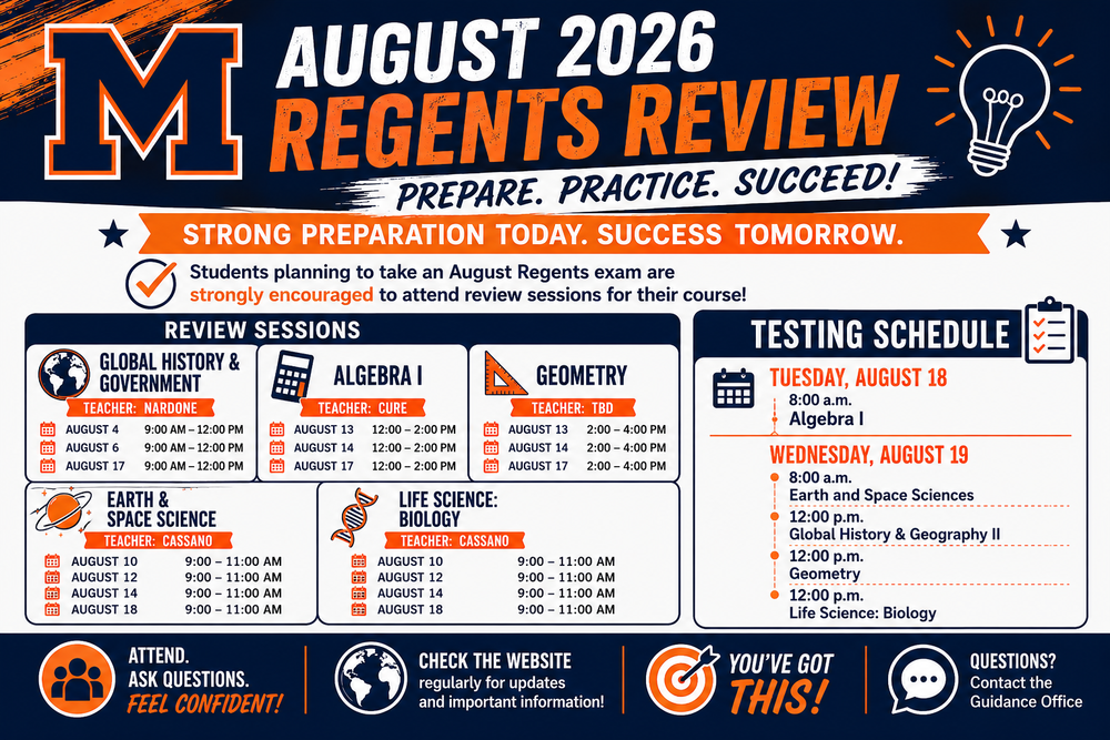 Review session schedule flyer