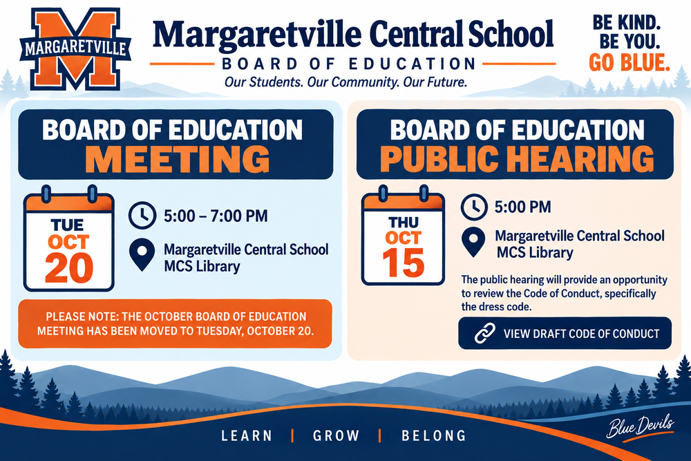 BOE Hearing October 15 at 5:00 and BOE meeting on October 20 at 5:00