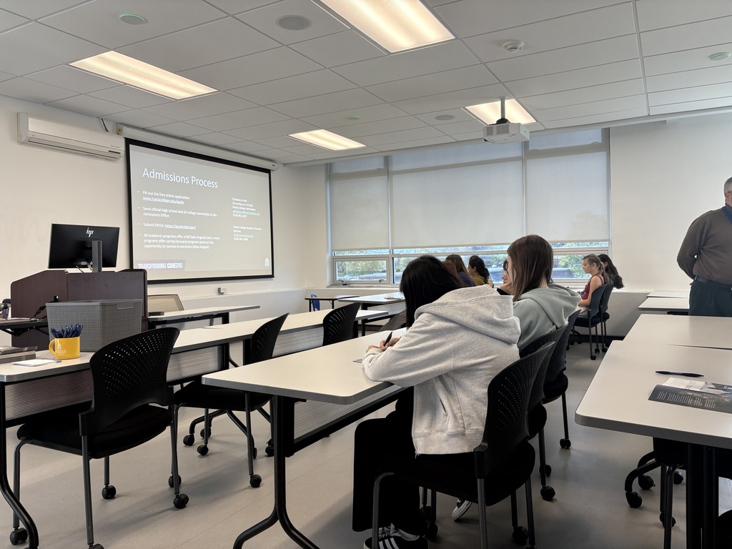 Students learned the admissions process for college and criteria for health science programs