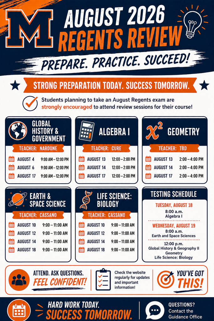 Review session schedule flyer