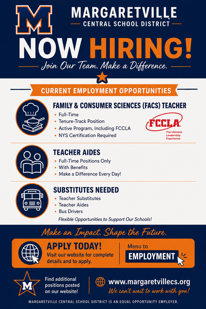 Now hiring flyer